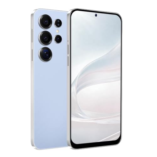 MTGud 4G Smartphone Desbloqueado, Android 12.0 Teléfonos móviles con Pantalla HD + 6.6'', 4GB + 32GB ROM / 256GB SD, 4G Dual SIM Dual Cámara, ID Cara + WiFi+GPS+OTG (S25Ultra Blue)