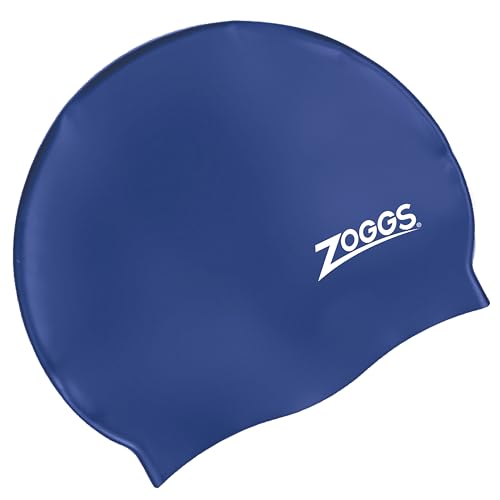 Image of Zoggs Silicone Swim Cap - Superior fit with Non-Slip Inner Surface, Color - Navy