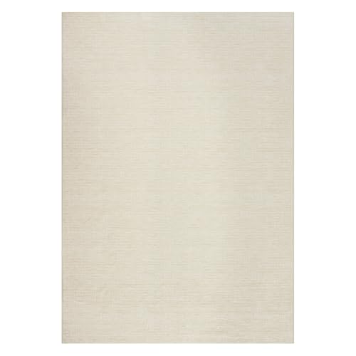 GarveeHome 5x7 Area Rugs for Living Room, Washable Minimalist Area Rug for Bedroom Soft Low Pile Solid Color Carpet Rug for Home Office Decor Beige by GarveeHome - Used condition - US$57.36