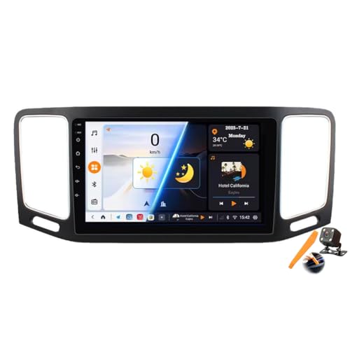 Estéreo de coche 2 DIN Y500s con Android 15.0, GPS y pantalla de 9 pulgadas para VW Sharan