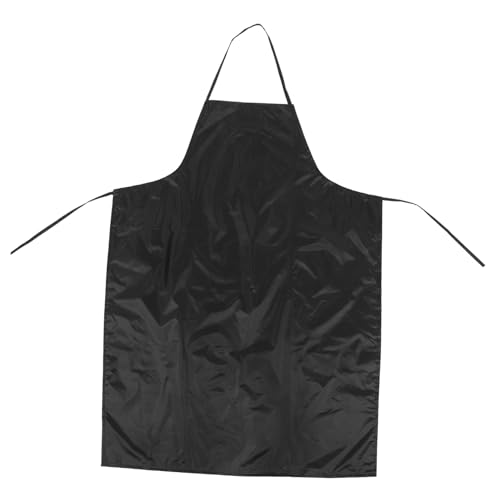 Garneck Waterproof and Oilproof Apron Household Apron Heavy Duty Apron Waterproof Vinyl Apron Woodworking Apron Waterproof Apron Long Apron Polyester Taffeta Waterproof Coated Fabric Black