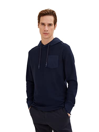 TOM TAILOR Herren 1035736 Longsleeve T-Shirt, 10668 - Sky Captain Blue, XL