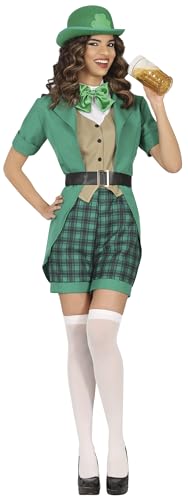 FIESTAS GUIRCA Sexy Mme Patrick Déguisement pour Femme - Charmant Lutin Vert - Costumes de la Saint-Patrick pour femme Taille M 38-40