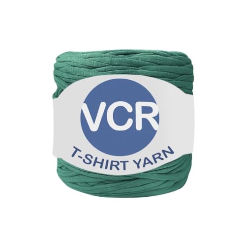 Image of VCR Forest Green Big T-Shirt Yarn, 100 Meters Length, Recycled & Fashionable Craft Yarn, Pack of 1, Suitable for Crochet, Knitting & DIY Bags, Baskets, Cushions & Home Decor Projects