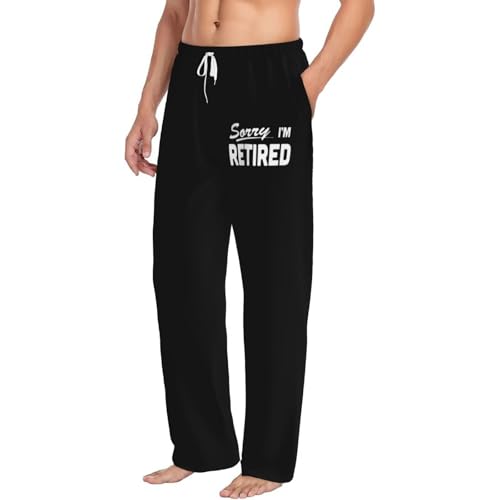 Sorry I'M Retired Pajama Pants Lounge Pants For Mens Comfy Sleep Pants Lightweight Pjs Bottoms Wide Leg Sleepwear4