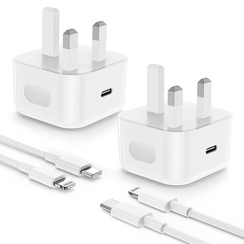Image of 2 Pack 20W USB C Charger with 2m USB C to Lightning Cable