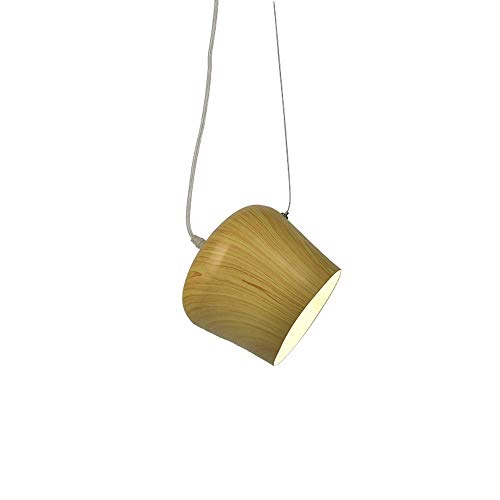 Suspension créative en aluminium de haute finition et détails bois pour plafond