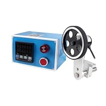 Digital Length Meter Counter,High Precision Roller Electronic Measured Unit in Feet Inches Meter Yard,Single Wheel,Alarm Setting,Bracket,Encoder for Edge Banding Machine Industrial 110-220V