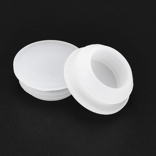 Image of MECCANIXITY 16pcs Silicone Snap in Locking Hole Plugs,13.5mm /0.5 Inch Mounting Diameter Narrow Groove Width 2mm Panel Seal Cover Round for Kitchen Bulkheads Waterproof Sealing Plugs Clear