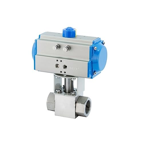 IEUMJNAT DN40 32Mpa 300bar High Pressure Ball Valve 2 Way SS304 Pneumatic 1-1/2 Inch Natural Gas Filling Station 1Pcs