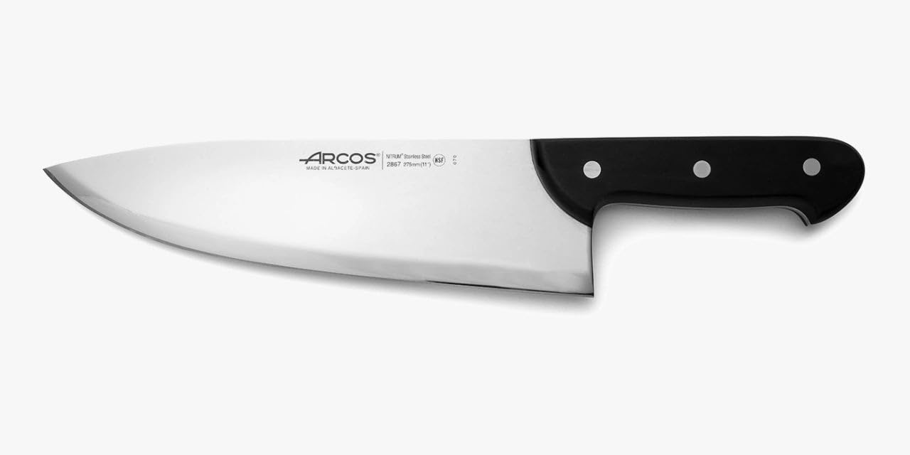 Arcos Fleischermesser Professionell - Edelstahlklinge NITRUM 275 mm - Robuster POM-Griff - Präziser, Langlebiger Schnitt - Universal Serie