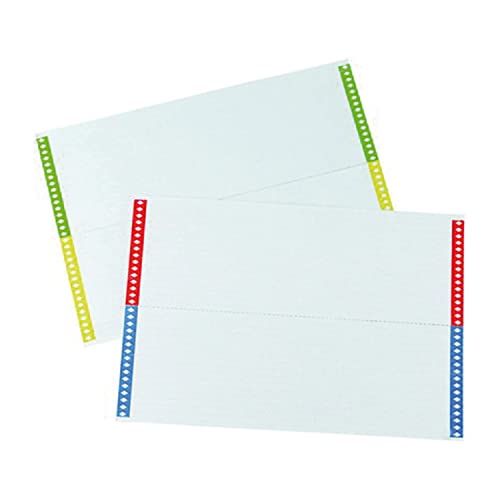Grafoplas - Paquete 250 Etiquetas para Visores de Carpetas Colgantes, Tira Larga Superior 290mm, 25uds por hoja, Impresión Frontal y Trasera en Colores: Rojo, Azul, Verde y Amarillo
