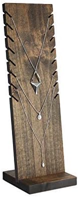 Wood Necklace Display Stand Wood Jewelry Display Stand Craft Show Display Retail Display 18 Inch Espresso