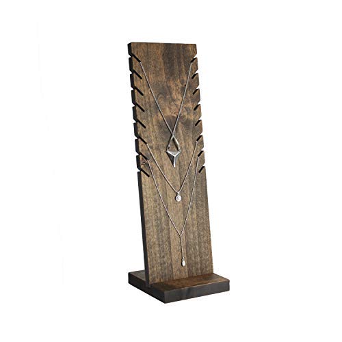 Wood Necklace Display Stand Wood Jewelry Display Stand Craft Show Display Retail Display 18 Inch Espresso