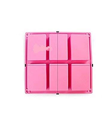 Cake Decor 1PC 6 Handmade Rectangle Silicone Soap Mold Chocolate Cookies Mould Cake Decorating Fondant Molds Pink Color-image-49