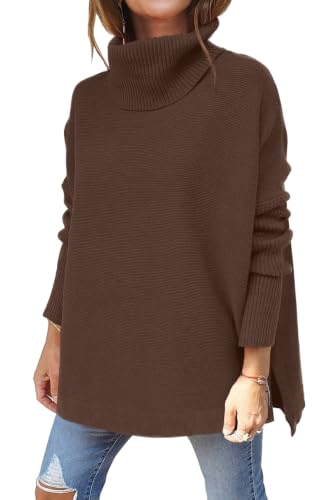 Image of LILLUSORY Womens Turtleneck Oversized Sweaters 2026 Fall Fashion Outfits