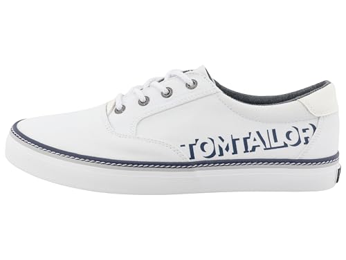 Tom Tailor Herren 5380520004 Bootsschuh, White, 43 EU