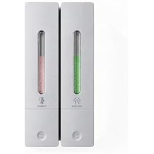 Shampoo and Conditioner Dispenser 2-Chamber Wall-Mounted Shower Soap Dispenser, No-Drill Installation, 800ML Capacity, Ideal for Bathrooms and Hotels Silver