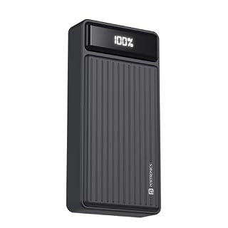 Portronics Luxcell B 20K Advanced 20000 mAh Power Bank with 22.5W Max Output, LED Battery Display, 22.5w Mach USB-A, 20w Type C PD Output, Type C Input, Wake Up Button, Black