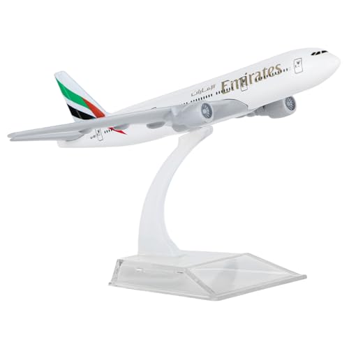 Nhemeylp Model Plane Boeing 777 Airplane Model 1/400 Diecast Airplanes Model Aircraft with Stand for Collection and Display Aviation Enthusiast Gift