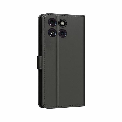 Image of AIBEX Shock Proof Flip Compatible for Motorola Edge 60 Pro 5G Flip Cover Leather Finish | Inside TPU with Card Pockets | Wallet Stand | Complete Protection Flip Case - Black