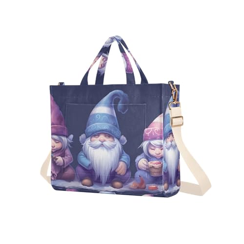 Bolso Tote de Pana Púrpura Oscuro para Mujer miniatura 2