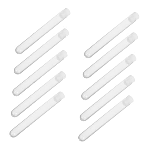 FOMIYES 15個透明プラスチック製試験管 収納ケース メイクブラシ まげエクステ用チューブ 持ち運び便利 空容器 多用途 使い捨て