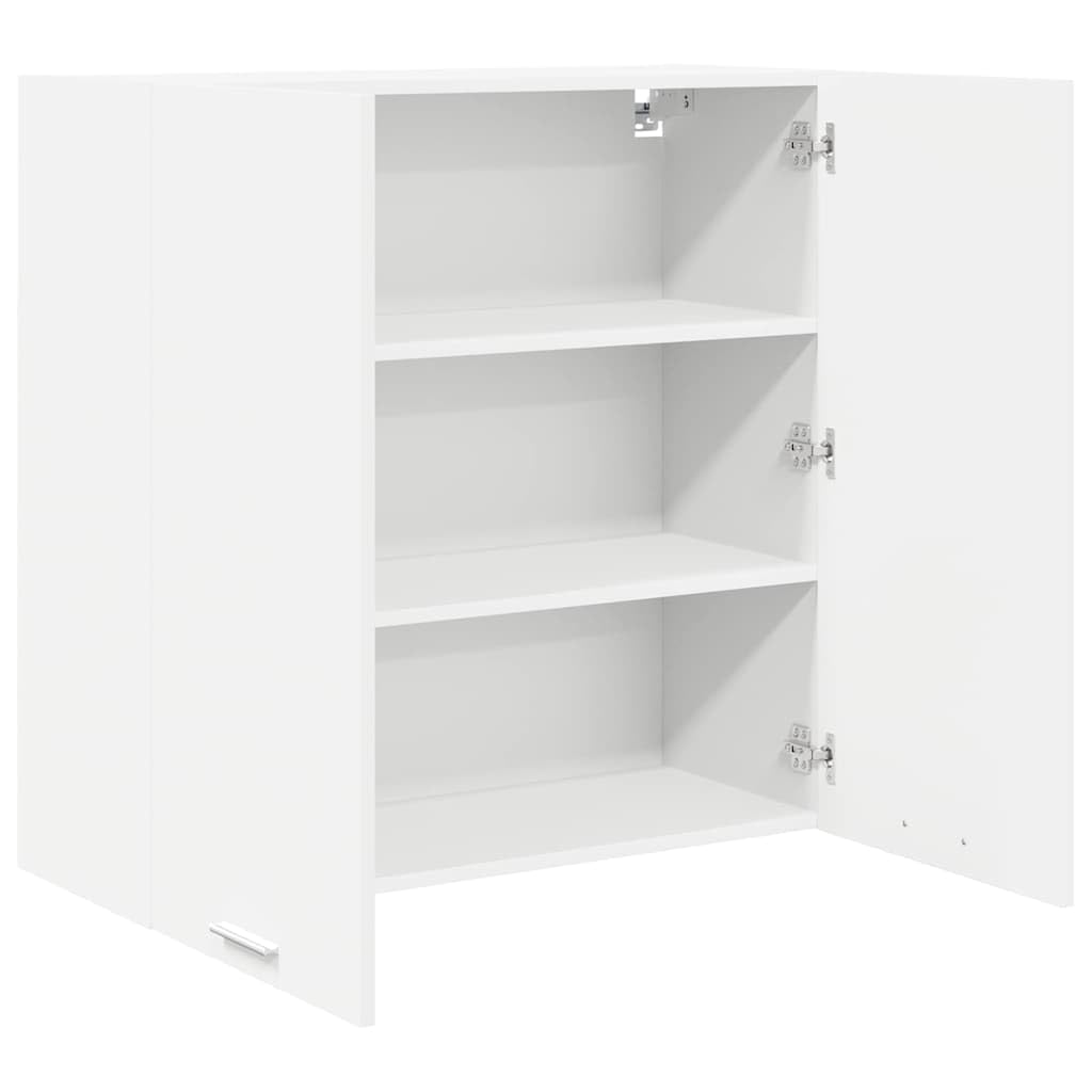 Szafka wisząca z miejscem do przechowywania, biała, wykonana z materiału drewnopochodnego, 80 x 31 x 80 cm, z 2 drzwiczkami, do kuchni i jadalni, uniwersalna szafka o solidnym wzornictwie i