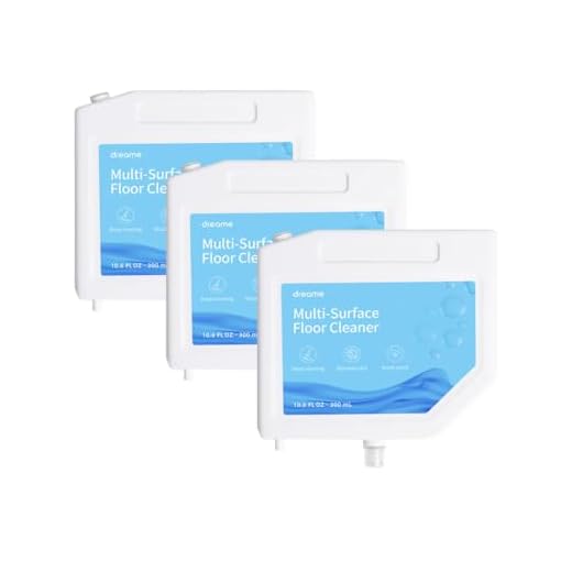 Dreame Reinigungslösung, Flüssigkeit geeignet für alle Hartböden wie Holz, Fliesen und Marmor für den Roboterstaubsauger Dreame L10s Ultra, zum Einsetzen in die Ladestation, 300ml x 3 Stk