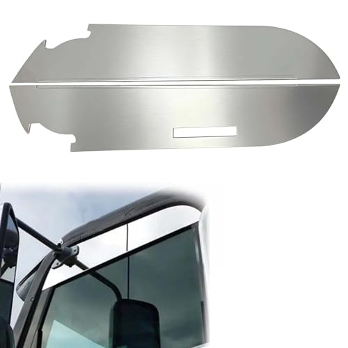 BST BSSP 2PCS for Freightliner Coronado 2010 and Newer Stainless Steel Chopped Top Window Trim Door Top Cap Sun Visor Driver and Passenger Side