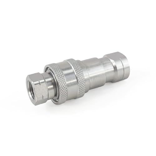 Image of 1 /4 inch NPT ISO 7241-B Hydraulic Quick Disconnect Coupling /Coupler Set w /Dust Caps