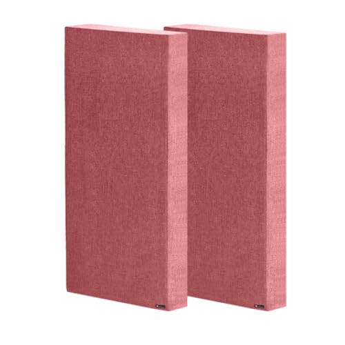 Image of Timber Acoustics | Soundproofing Broadband Absorbers | Rockwool | Pine-wood | Room Acoustics & Soundproofing | 2' x 4' x 5 inch [SET OF 2] NRC > 0.90 (Red)
