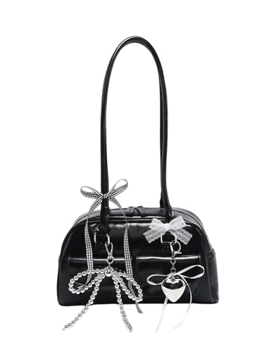 GORGLITTER Women's Y2k Bow Coquette Purse Kawaii Shoulder Bag Cute Aesthetic Japanese Bag