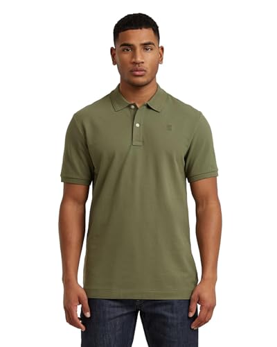 G-STAR Raw C.V. Men's Dunda Overdyed Slim Polo Shirt, Green, M 1