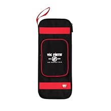 Up to 8 pairs of drumsticks. Adjustable straps for hanging bass tom. Interior pockets for accessories.