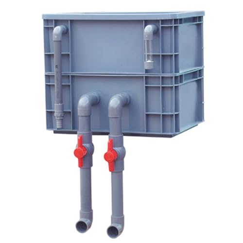 Scatola filtro esterna per acquario, contenitore antigoccia con valvola, purificatore d'acqua a prova di perdite per acquari e stagni koi, facile da installare e sicuro habitat trasparente