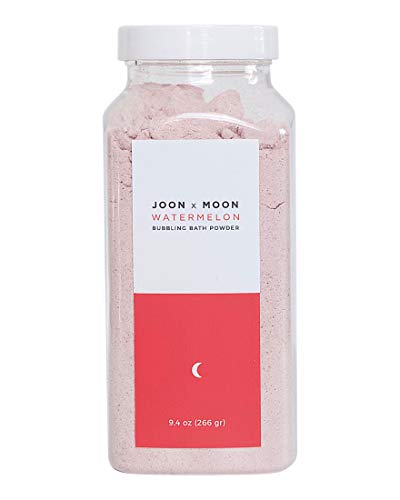 JOON X MOON Bubbling Bath Fizz, (Watermelon, 1 Pack), Soothing Bath Soak for Relaxation and Hydrated Skin, Shea Butter, Coconut Oil and Vitamin E for a Nourishing Bubble Bath, 9 oz