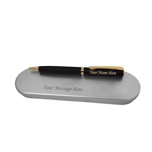 Image of SAVRI Personalized Pen And Metal Storage Gift Case With Name | Message For Father's Day | Mother's Day Gift | Present For Any Special Occasion, Blue