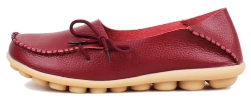Image of Women's Leather Slipper Loafers Flat Shoes Slip-Ons