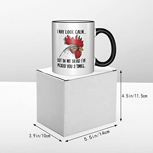 Divertidos regalos de pollo para mujer, taza de café, taza de café, color de borde - Imagen 7
