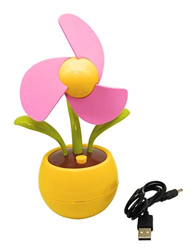 Daiso Flower Table Fan with Two Power Sources, Battery or USB - Additional View
