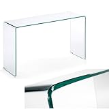 HABITMOBEL Consola recibidor diseño Minimal Cristal Templado Dimensiones Alto 70 cm. Ancho 125 cm. Profundo 40 cm