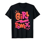Feminist Girl Power: Camiseta Empoderamiento de Mujeres GRL PWR, Camiseta de Manga Larga, Talla S, Negra