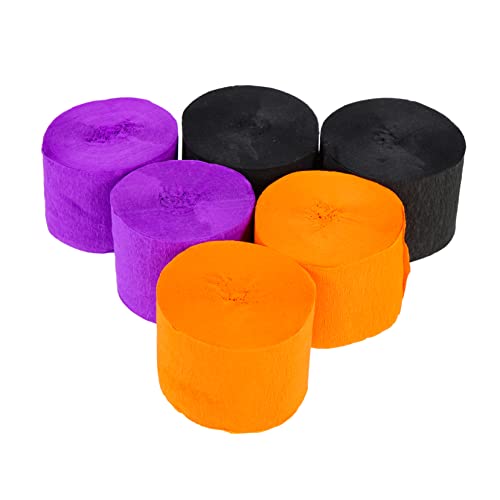 Papier crépon noir et orange pour décorer votre salon le soir d'Halloween