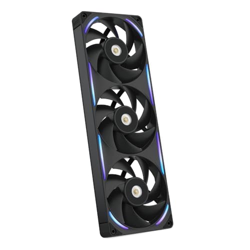 Ventilador F360X NZXT de 3x 120mm PWM RGB para PC con flujo y presión de grosor de 30mm negro