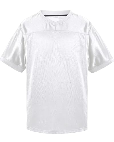 Mens Blank Football Jersey Custom Plain Hip Hop Hipster Tshirts Soccer Sports Active Tee