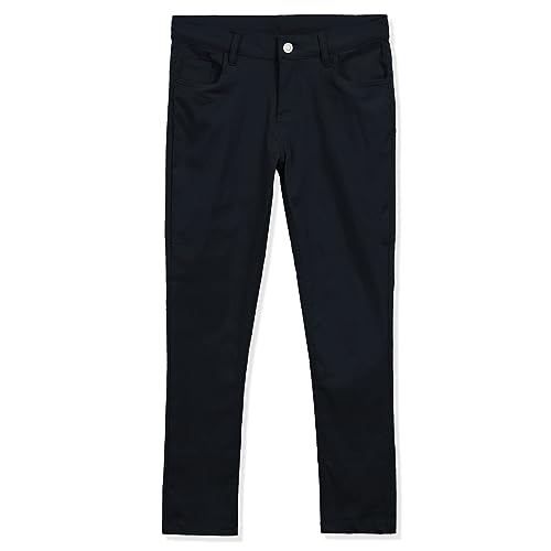 Image of Girls 4-20 Stretch Fabric Adjustable Waist Skinny School Pant