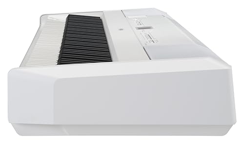 Image of Yamaha 88-Weighted Wooden Key Digital Piano Keyboard, Premium Sound and Touch, Music Rest, Sustain Foot Switch, White (P525WH) | 88-Key Grandtouch-S Wooden Keys, Yamaha Cfx and Bosendorfer Voices, Binaural Sampling, Built-in 2-Way Speakers