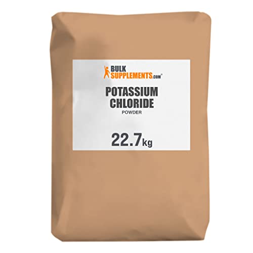 Image of BulkSupplements.com Potassium Chloride Powder - Potassium Chloride Salt Substitute - Gluten Free, 200mg per Serving, 22.7g (50 lbs) (Pack of 1)