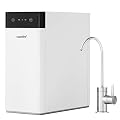 COMFEE' Reverse Osmosis System, 600 GPD, 1.5:1 Pure to Drain, Tankless RO System, NSF Standards, TDS Reduction, USA Tech Support, Under Sink Water Filter System with Brushed Nickel Faucet
